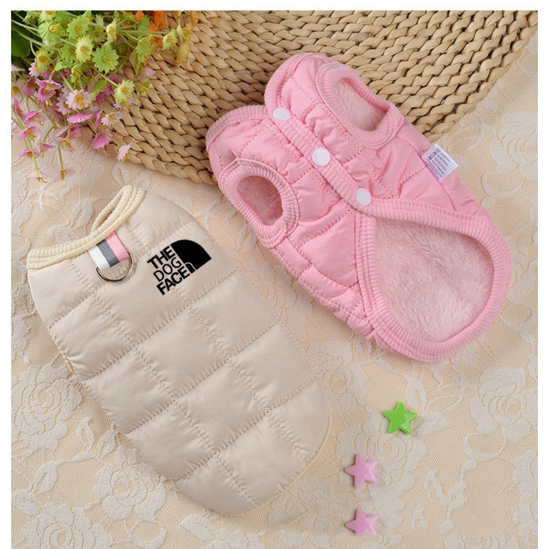 Fleece-lined Pet Dog Face Body Warmer
