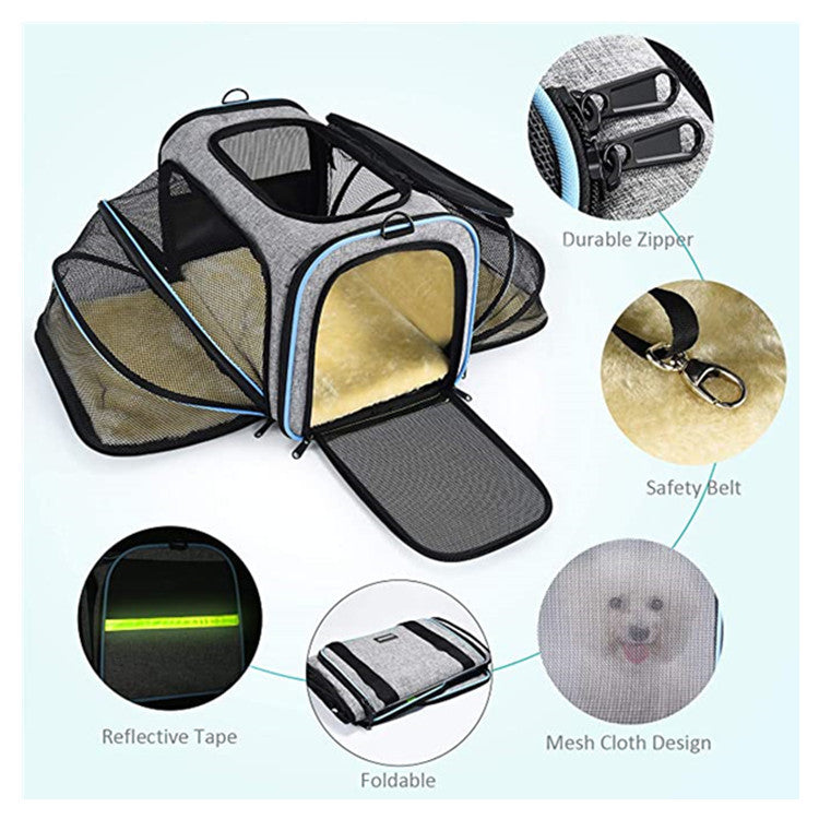 Expandable Foldable Soft Dog or Cat Carrier Bag