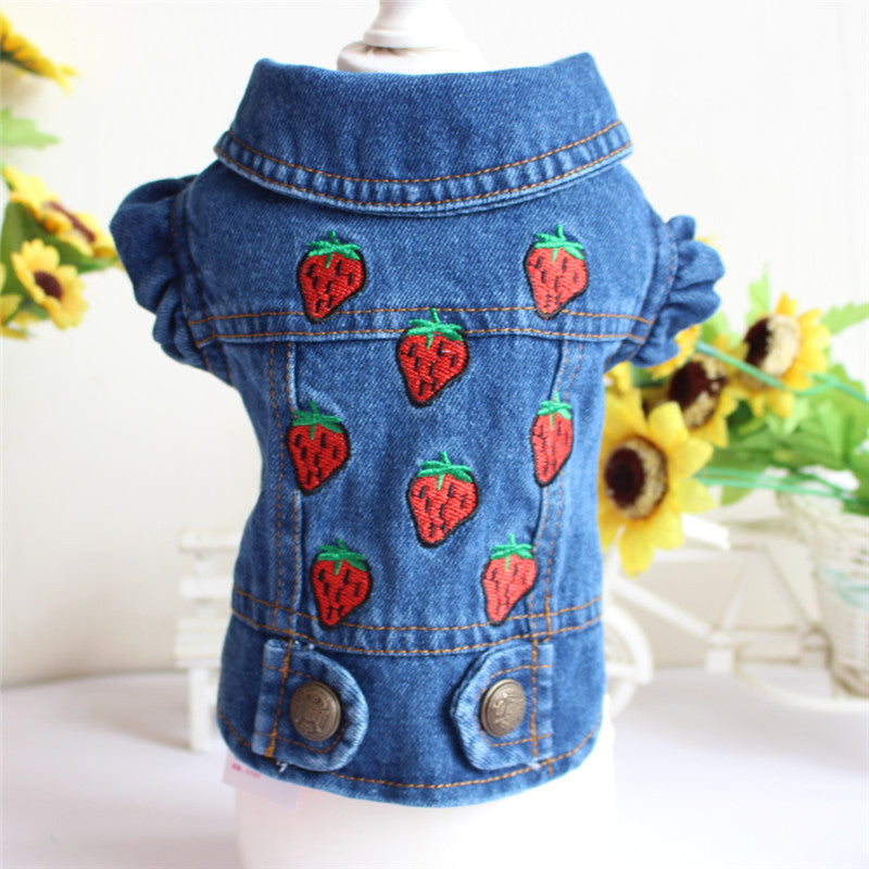 Small Dog Denim Jacket Vest