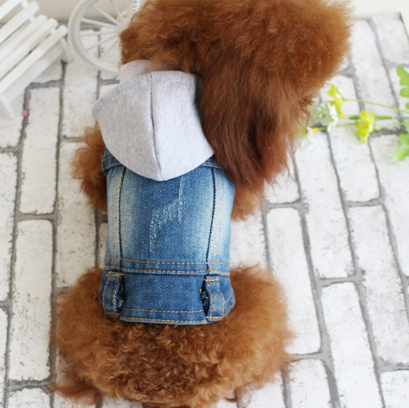 Small Dog Denim Jacket Vest